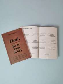 1pc Blue Cover Dad, I Want To Hear Your Story. As A Father's Day Gift Notepad Back To School