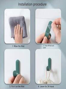 6个装迷你粘钩J型强力无痕无损壁挂衣钩家用壁挂门粘钩免打孔挂钩