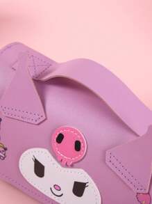 Sanrio 1pc Cute Sanrio Cartoon Characters Kuromi, My Melody, Pachapup Storage Bag, Suitable For Storing Student Stationery, Makeup, And Portable Organizer