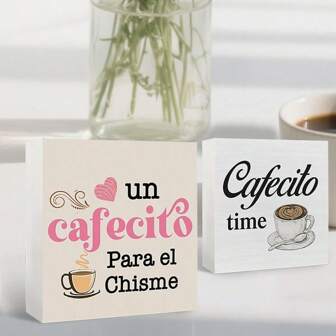 Spanish Coffee Sign Decorative Signs Plaques PVC Sign Desk Decor, Coffee Farmhouse Signs Rustic PVC Sign Spanish Kitchen Home Decoration For Coffee Lovers Coffee Station Bar Gifts Birthday Graduation