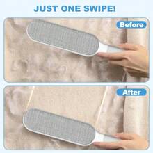 Magic Clothes Lint Remover, Reusable Pet Cat Hair Fur Roller Brush, Reusable Static Dusting Cleaning Brushes Manual Cleaner Tool, Double-Sided Electrostatic Lint Brush - Manual,Non-Electric Pet Hair Remover With Plastic Handle For Clothes & Furniture, Reusable Lint Brush