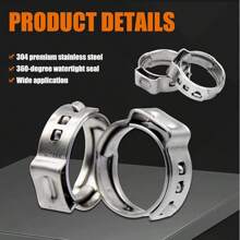 Pex Clamps, 50pcs 1 Inch 304 Stainless Steel PEX Cinch Crimp Rings Pinch Clamps For PEX Tubing Pipe Fitting Connections