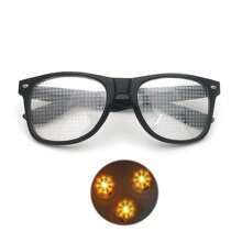 1 pieza Gafas divertidas de efectos especiales surtidas, gafas de difracción, para usar en Navidad, Acción de Gracias, San Valentín, fiestas de bodas, regalo dulce para feriados