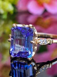 Luxury Elegant Engagement Ring,Unique Rings Jewelry For Women Bridal Ring Anniversary Gift For Her(No Box )