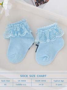 6 Pairs Baby/Toddler Ruched Princess Festival Socks