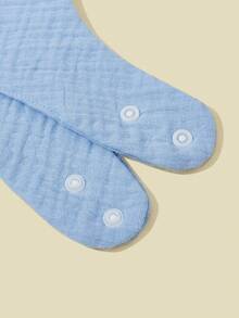 1pc Embroidered Text Custom Baby Bibs, Soft Pure Cotton, Absorbent & Breathable, Suitable For Newborns, Boys & Girls, Great Newborn Gift,Baby,Looks Of Party,Soft, Adjustable, Stain & Leakage Resistant Bibs, Personalized Gifts For Baby Boys & Girls,Baby Accessories, Mother Gifts, Bandana Bibs - Baby Blue - View 4