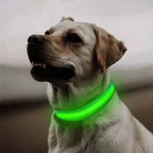 1pc Adjustable Luminous Striped Dog/Cat Collar, Pet Safety Glow Collar For Nighttime