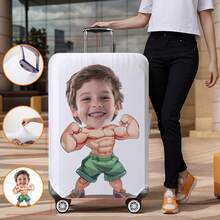 Custom 18-32" Elastic Luggage Cover, Personalized Profile Picture Photo Print, Dustproof Scratch-Resistant Travel Protector An Ideal Choice For Travel - Multicolor - View 2