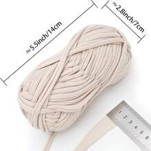 Premium Polyester Crochet & Knitting Yarn - 4pcs, 100G Each, 30m Length - Ideal For DIY Projects, T-Shirts, Slippers & Baskets,Fabric Strip Handmade Weaving Diy Bag, Toy, Shoe, Carpet, Organizing Basket Thread