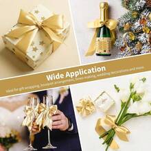New 1-1/2 Inch Wide Champaign Gold Satin Ribbon, 50 Yards Solid Polyter Fabric Ribbon For Ros Making, Gift Wring, Uation, Wedding Drations, Crafts, Bows - 香檳金 - 查看 7
