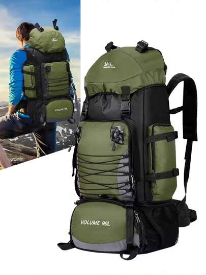 90L Travel Bag Large Capacity Camping Backpack, Mountaineering Climbing Backpacks Outdoor Sport Hiking Trekking Shoulder Bags Camping Essentials Travel Bags