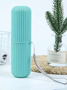 Travel Toothbrush Set With Portable Storage Case, Rinse Cup And Toothpaste Holder - Alcohol-Free, Compact Design For Oral Care On The Go