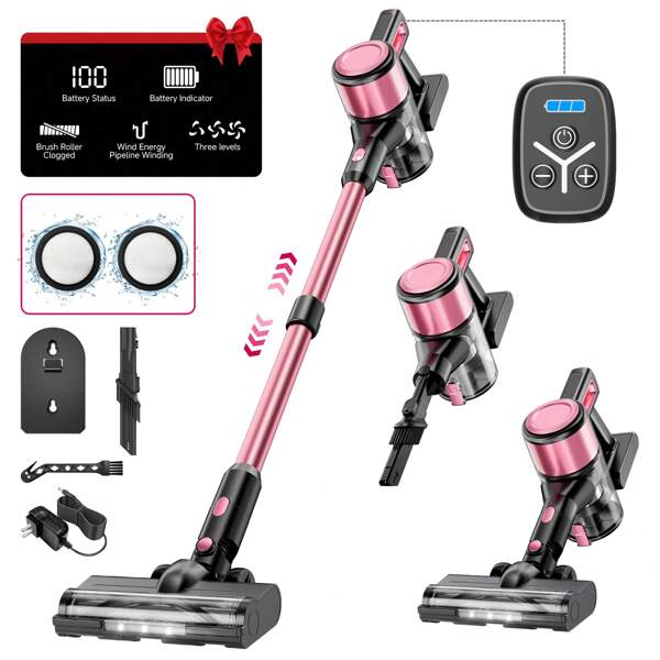 Cordless Vacuum Cleaners For Home - Lightweight, 30Kpa Stick Vacuum 8 In 1 Rechargeable Handheld Vacum, Up To 45Mins, Wall Mount With Brush For Carpet, Hard Floor