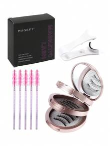 MAGEFY 3 Cặp Lông Mi Giả Góc Cạnh Từ Tính Truyện Tranh Kèm 1 Dụng Cụ Dán Mi + 5 Cọ Mi, Không Keo Dán, Tự Nhiên Hoàn Toàn, Mềm Mại Cải Thiện Vẻ Ngoài Của Mắt, Nhẹ, Thân Thiện Với Da, Không Gây Kích Ứng, Có Thể Tái Sử Dụng Hàng Ngày, Lông Mi Manga, Lông Mi Giả Mắt Mèo, Đuôi Mắt Dài Làm To Cả Hai Mắt, Lông Mi Giả Chồn 3D, Mang Theo Khi Đi Làm, Quà Tặng Tuyệt Vời, Vật Dụng Cần Thiết Cho Du Lịch Mùa Hè 2025, Kỳ Nghỉ Ở Bãi Biển, Chuyến Cắm Trại - Lông mi Manga nhọn - Xem 3