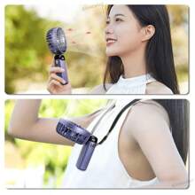 New Handheld Small Fan USB Portable Digital Display SilentOffice DeskStudent On Dormitory Charging Outdoor Fan,1PC Portable Handheld Fan, With LED Display, Handheld/Neck/Desk 3 In 1 Personal Small Fans, 90° Foldable Desk Fan With Base, 5 Speed Lash Fans Makeup Fan For Women Mini Portable USB Fans With 6 Speeds