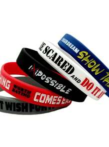 5 Pieces Fashionable And Individual Motivational Sports Bracelets, Suitable For Boys/Girls. These Are Wristbands Made Of Sports Silicone With A Motivational Meaning.