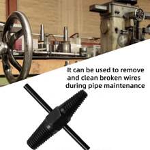 Black Steel Triangle Valve Universal Tap Extractor - 1/4" And 1/2" Pipe Broken Bolt Screw Remover Tool, With Textured Faucet Broken Stud Extractor, Suitable For Removing Damaged, Rusted Or Stripping Screws, Bolts And Fasteners