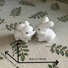 1 Stück 3D gedruckte verspielte freche Hasen Figur, ingeniales monolithisches Design, Tisch-Display, Gartendekoration, Geschenk zu Feiertagen/Geburtstag, Wohndekoration