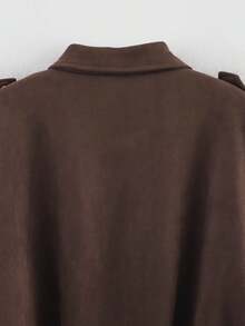 Giacca bomber da donna alla moda, con colletto alla coreana, maniche lunghe, con zip, modello ampio