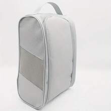 带手柄的便携式高尔夫球鞋收纳袋 - 耐用牛津布，网状侧袋，非常适合整理高尔夫配件