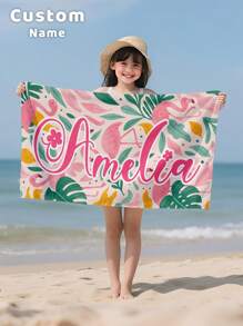 1PC Customized Name Ocean Beach Towels,Personalized Kids Beach Towel,Summer Birthday Gift For Kids,Custom Name Beach Towel,Custom Beach Towel For Girls/Boys,Perfect For Outdoor Beach Travel Swimming Gym Yoga, Beach Accessories,Custom Beach Towel For Friends, Multiple Sizes Of Beach Towels To Choose Froml