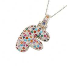 1pc A-Z Bubble Letter Fashion Gold Necklace, Suitable For Men And Women Everyday Wear