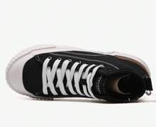 Skechers Zapatillas de caña alta de lona clásicas para mujer, calzado casual para la calle