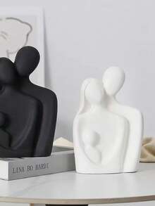 1 Peça Artesanato de Resina de Arte Abstrata Estilo Nórdico, Decoração Doméstica, Família Quente de Três