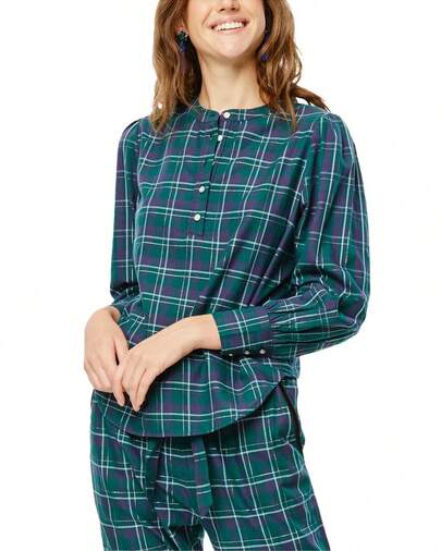 Roller Rabbit Inverness Plaid Glenda Top