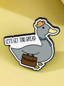 LET'S GET THIS BREAD Enamel Brooch Fashion Duck Decorative Brooches Ornaments Lapel Bag Badges Jewelry Gifts 2025 New Style Backpack For School