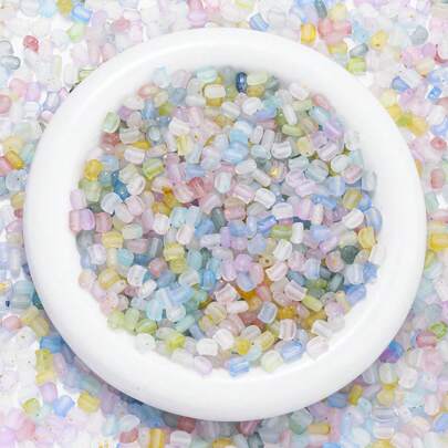 200/500 buc Mărgele de perle transparente mate cu ochi de pisică, visătoare, mărgele decorative de culoare gradient, potrivite pentru brățări DIY, coliere, brelocuri și accesorii de bijuterii