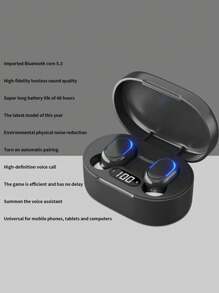 Kabellose Sport-Ohrhörer, HiFi In-Ear-Kopfhörer mit digitaler Batteriestandsanzeige, aufladbarer Lithium-Batterie, Spieleverzögerung von null, ideal für aktive Lebensweisen, Ohrhörer