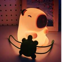 Capybara Night Light, Cute Animal Soft Silicone Touch Lamp, Dimmable, Rechargeable, Bedroom Decor Lamp, Adorable Gift For Holidays