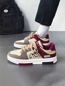 Giày thể thao cổ thấp thường ngày đa năng cho nam 2025, giày hiệu Burgundy thiết kế nguyên bản, phù hợp với thanh thiếu niên và trang phục thường ngày (dây giày theo kiểu ngẫu nhiên) - Màu Đỏ Sâu - Xem 6