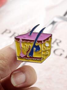 Creative Personalized Hair Clips, Capillary Structure Geometric Metal Brooch Pins Decorative Accessory