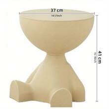 Moderno tavolino da metà orso (nero/beige) 2-in-1 comodino, tavolino da caffè e tavolino laterale con vano portaoggetti nascosto per camera da letto, soggiorno e terrazzo, forniture scolastiche, back to school