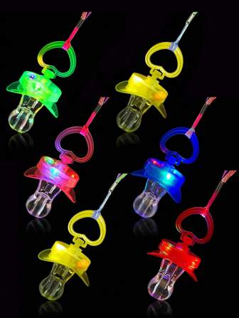 13 Pieces - Glowing LED Pacifiers, Random Colors) Party Souvenirs, Suitable As Return Gifts For Glowing Party Supplies, Birthday Gifts, Gift Bag Fillers, Easter Party Souvenirs, Halloween Party Small Gifts, Christmas Surprise Gifts, Autumn Decorations, Game Props, Indoor And Outdoor Items, Colorful Buzzers, Party Decorations, Bachelorette Party Accessories, Night Light Items, Festival Accessories
