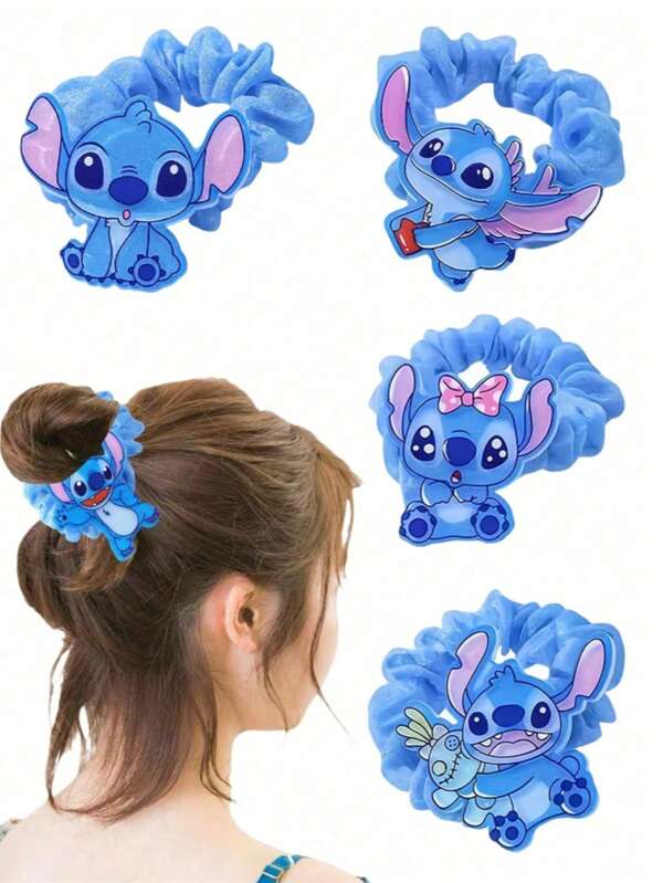 Disney Disney Stitch Headband Cartoon Cute Headband For Ponytail, Acrylic Headband, Adorable Cartoon Headband, Sweet Style, Random Color, , Valentine's Day Gift, Blue Women Ponytail Clip