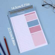 Bloc de Notas de Lista de Tareas - Cuaderno de Lista de Tareas para el Trabajo con 52 Hojas, Planificador Diario sin Fecha Perfecto para Tareas Diarias y Establecimiento de Objetivos, Bloc de Notas de Lista de Tareas Adecuado para Oficina, Hogar y Escuela, Útiles Escolares, Vuelta a la Escuela - Multicolor - Ver 16