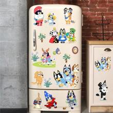 Bluey 1Pc Blueys Family And Friends Wall Decal 60*30CM Removable Wall Sticker Mural Home Room Decoration Bluey Bingo Dog Cute Coco Rusty Muffin Durable Party Decorative Accessories Ideal For Bedroom Living Room (Some Parts May Be Random)