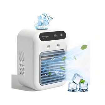 Air Conditioner Air Cooler Fan Water Cooling Fan Air Conditioning For Room Office Portable Air Conditioner Cars 1800mAh 25W