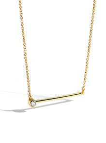 Charm-In Collar de cadena para mujer, estilo europeo y americano, con zirconia cúbica incrustada en forma rectangular, minimalista, accesorios de uso diario de moda, regalo del Día de San Valentín