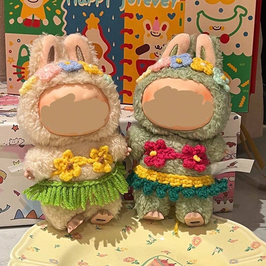 1 件套夏季度假比基尼服装、帽子、鞋子和配饰套装，适合坐姿娃娃，可爱娃娃装饰替换