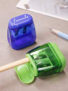 Personalized Name Colored Manual Pencil Sharpener, Multi-Functional Portable Letter Sharpener For Kids School Office, Back To School - Style a - View 5