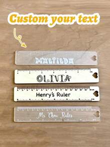 Custom Personalized Reading Aid With Ruler Made Of Wood Gift For School Enrollment With Name First Grade School Start School Cone Personalized,Back To School,School Supplies