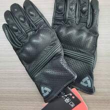 REVIT MOTO Guantes de cuero para ciclismo a prueba de viento y cálidos, aptos para todas las estaciones, con función táctil de pantalla y diseño antideslizante para uso en carretera - Negro - Ver 9