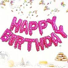 Sanrio 1Set Pink Hello Kitty Balloon Set Hello Kitty Theme Happy Birthday Banner Birthday Gift Party Gift Decoration