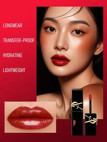 Yves Saint Laurent YSL The Inks 亮面乳霜高光澤唇彩 #416 Chili ProVacation 5.5ml/0.18 Oz | 亮澤保濕液態唇彩，奶油色調，讓雙唇全天保持滋潤 | 長效持色 | 不沾染 | 輕盈 - 416 - Chili Provocation - 查看 3