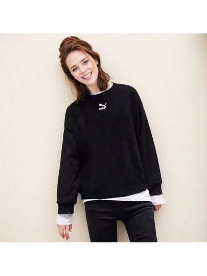 Puma CLASSICS 加絨寬鬆休閒運動衛衣外套運動衫運動服