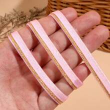 3 mètres/5 m de ruban de reliure non extensible en or et argent pailleté, 1 yard de largeur, résistant à la chaleur, pour vêtements, rideaux, literie, sacs, nappes, bordure de couture